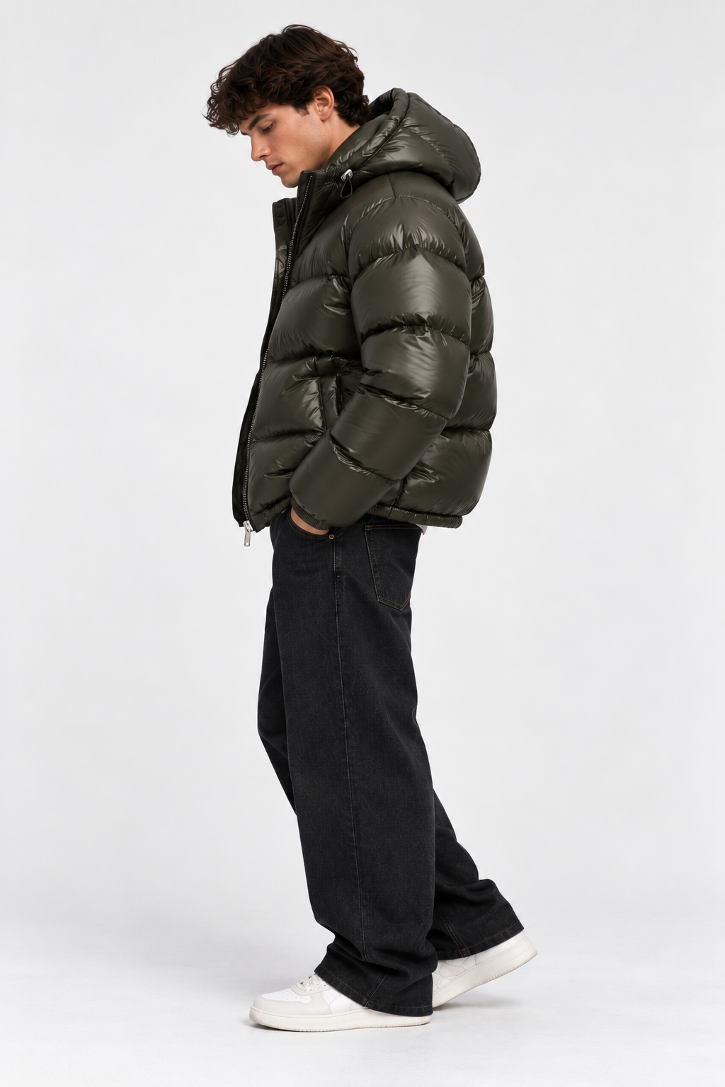 GLOSSY PUFFER JACKET