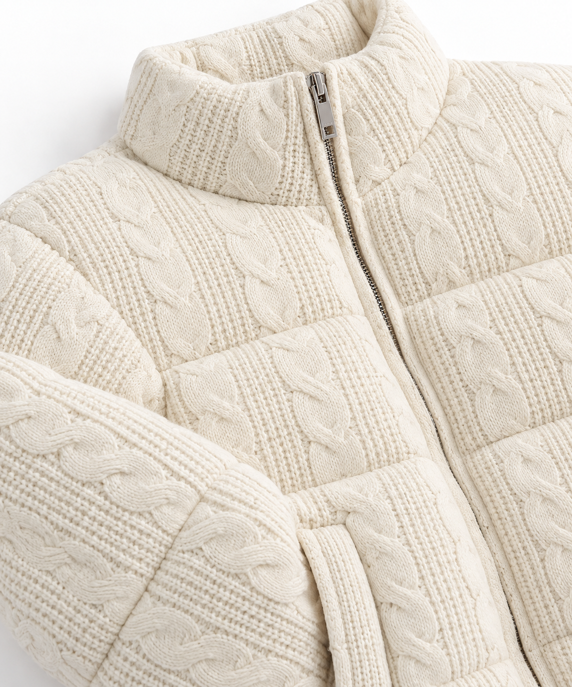 WHITE KNITTED JACKET
