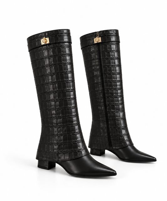 CROCO HIGH BOOTS