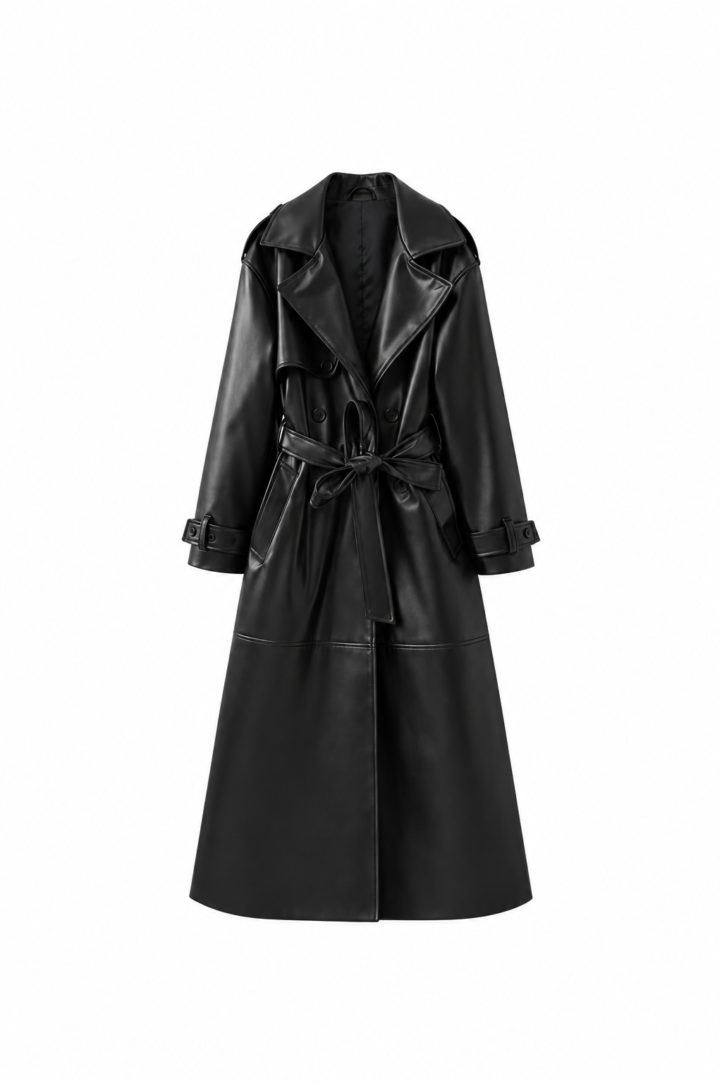 TRENCHCOAT LACK-EFFEKT LANG