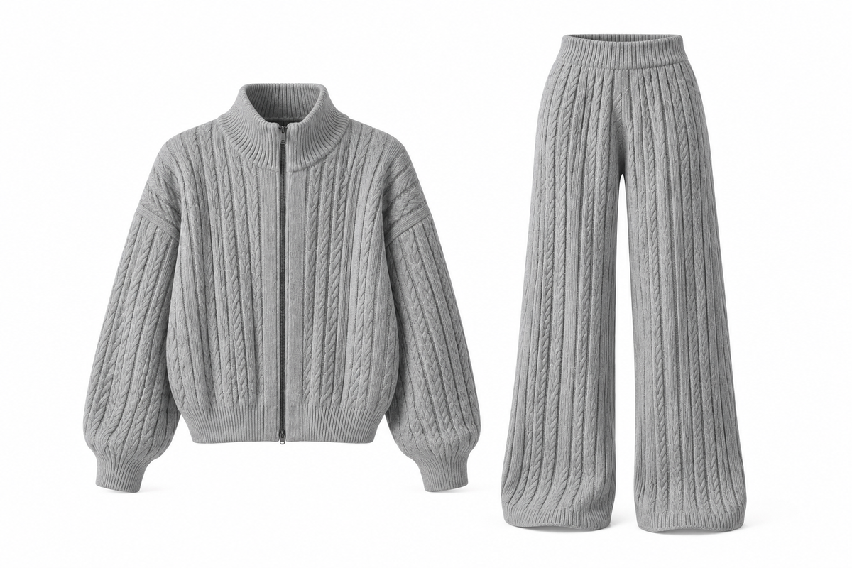 VIRAL CABLE KNIT SET
