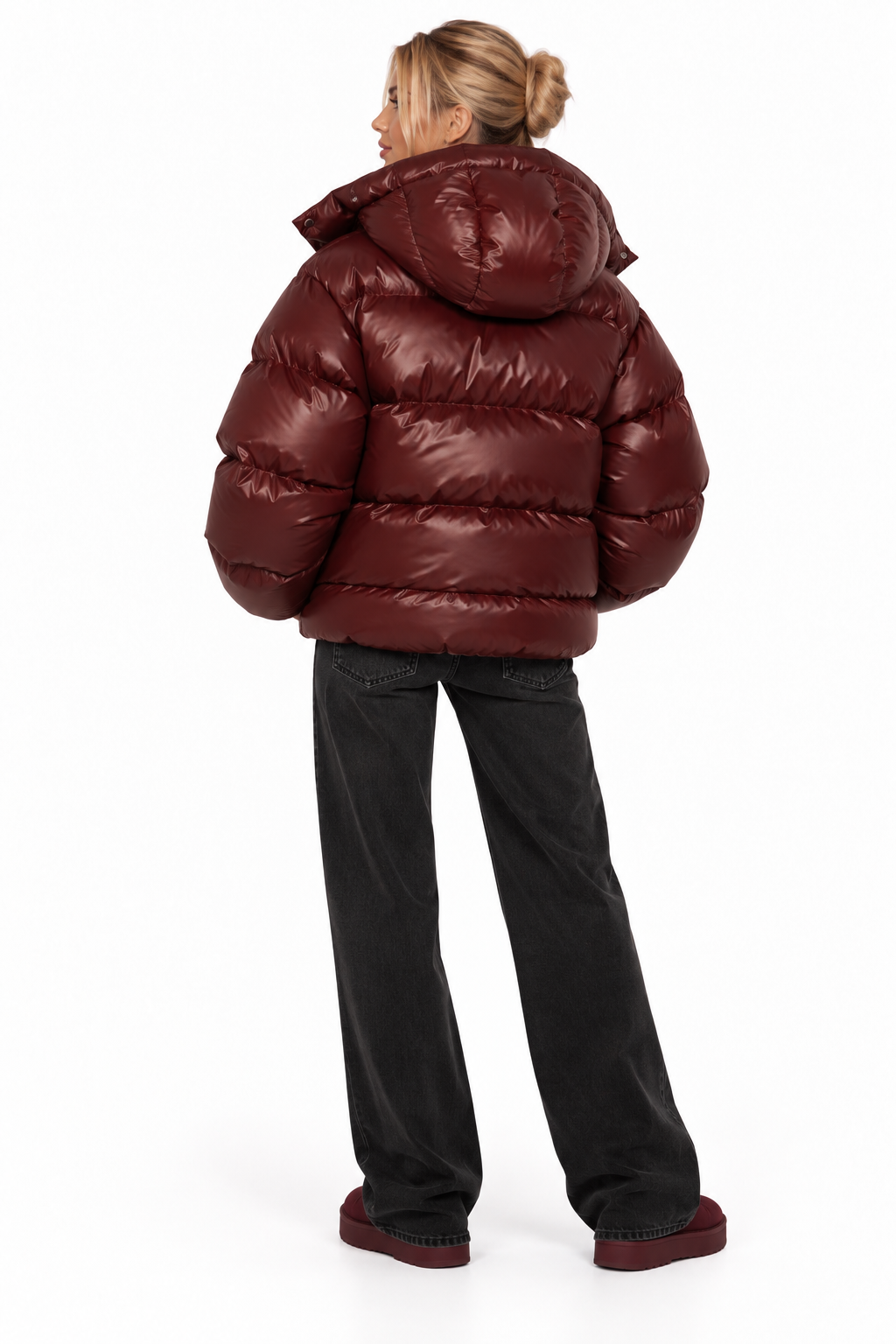 GLOSSY PUFFER JACKET