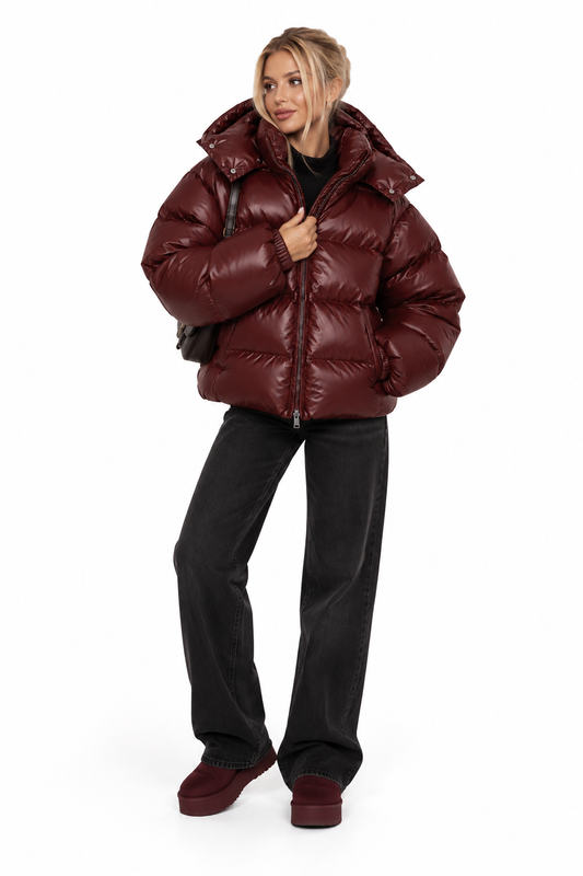 GLOSSY PUFFER JACKET