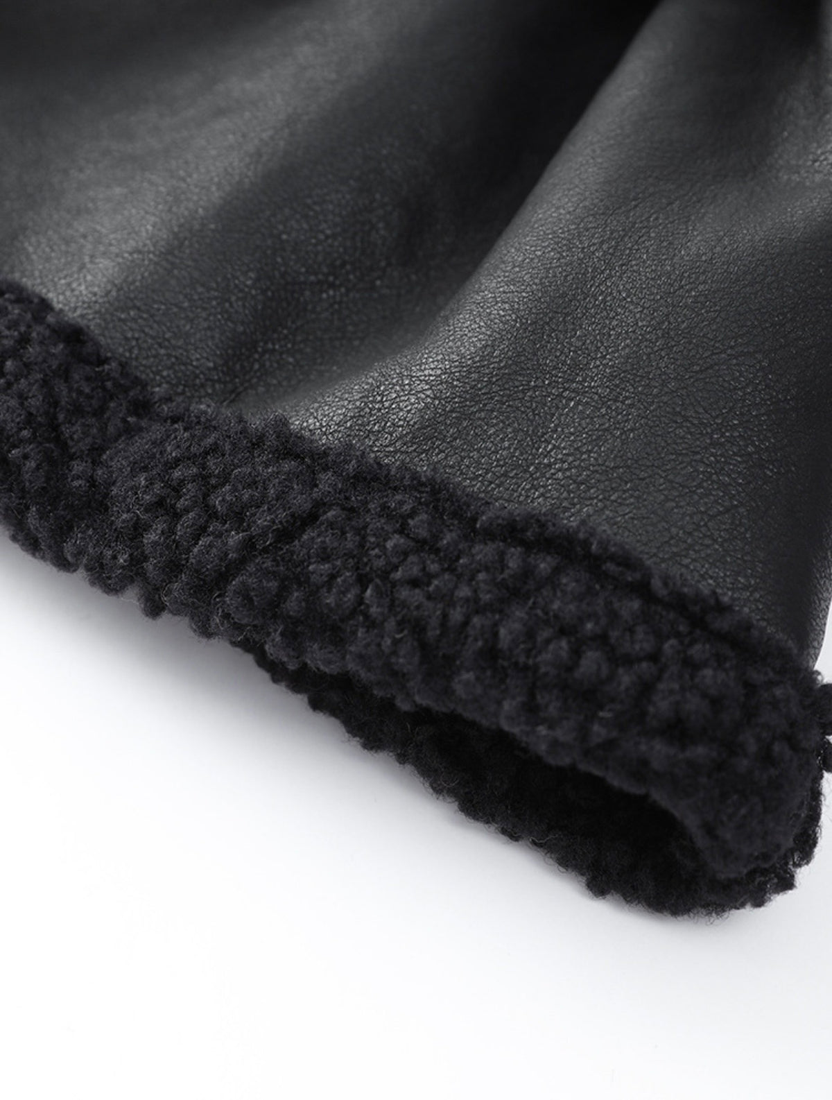 BELTED SHEARLING JACKET