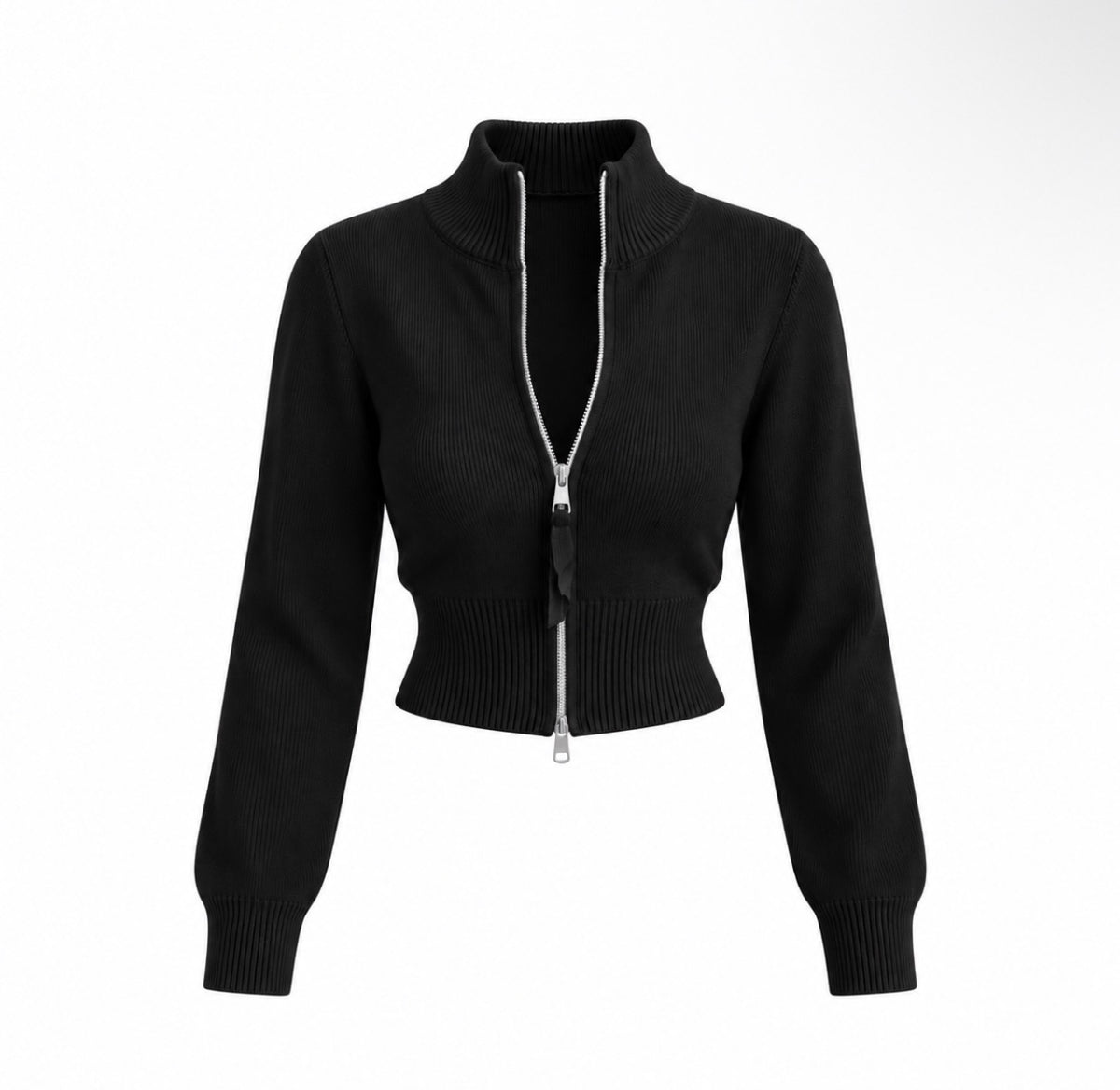 ELEGANT RIB KNIT JACKET
