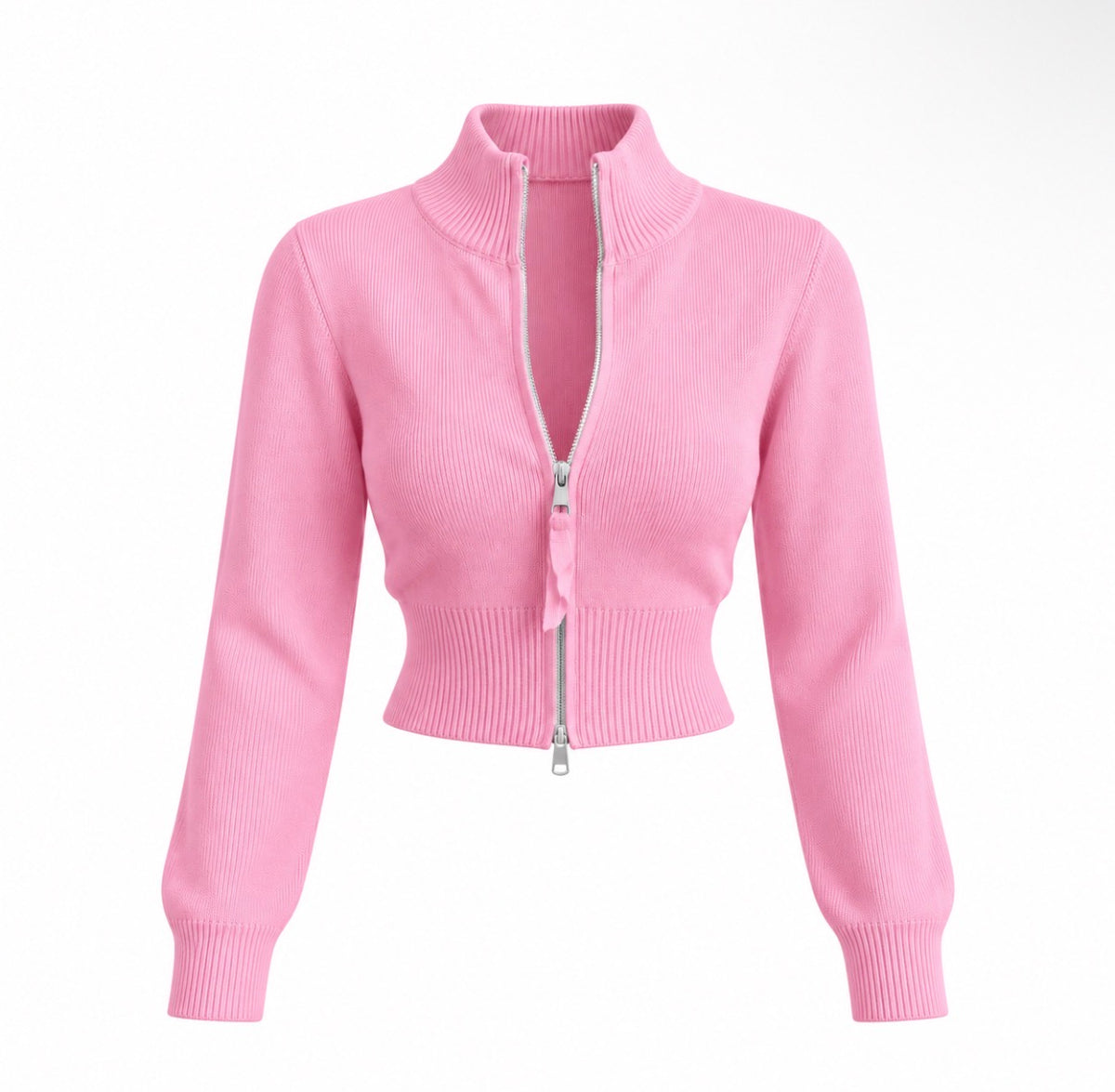 ELEGANT RIB KNIT JACKET