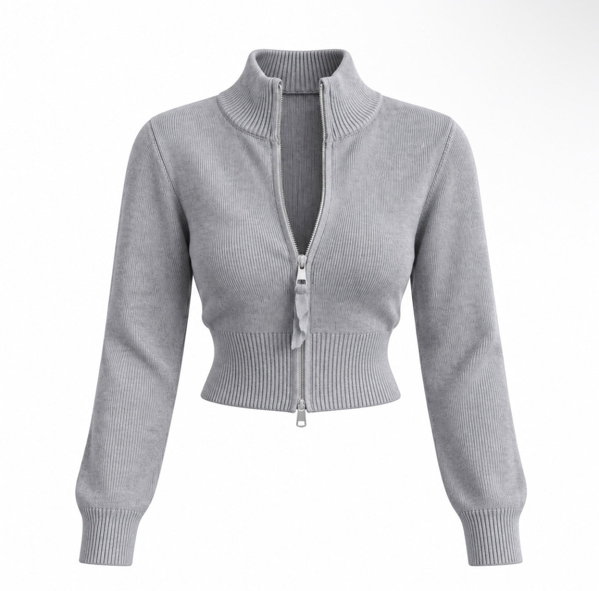 ELEGANT RIB KNIT JACKET