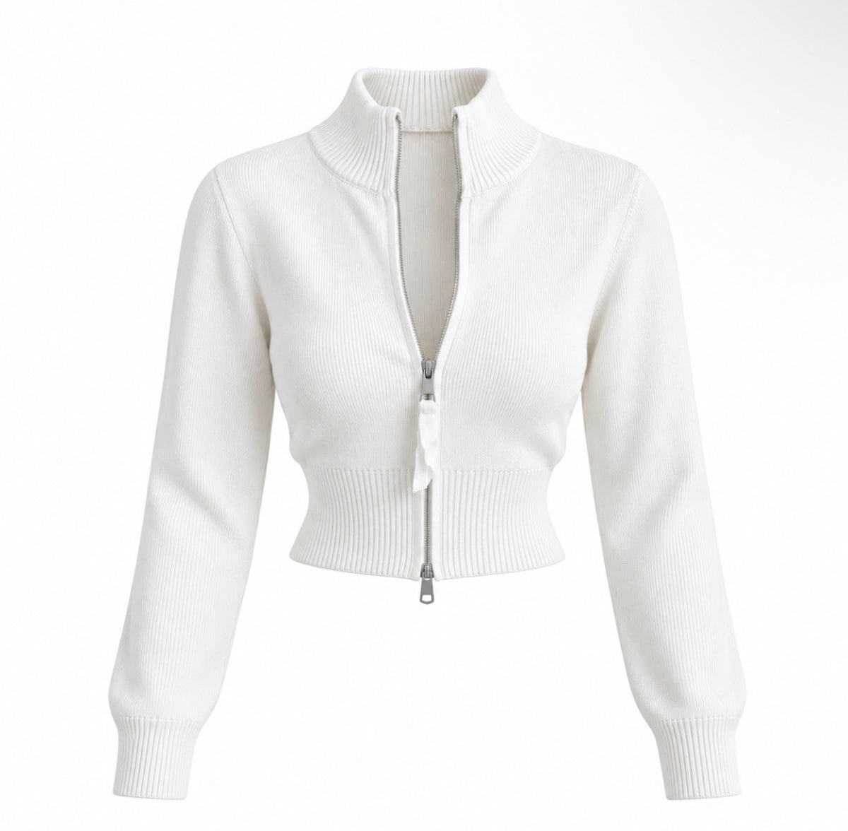 ELEGANT RIB KNIT JACKET